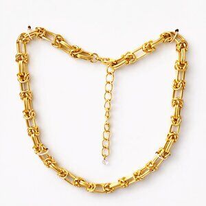 House of Harlow 1960 Gold plated Chain Chain And Knot Necklace 17in long